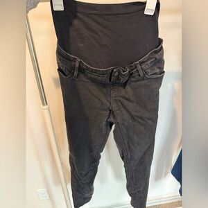 Old Navy Women's Rockstar Maternity Skinny Jeans - Dark Charcoal Black